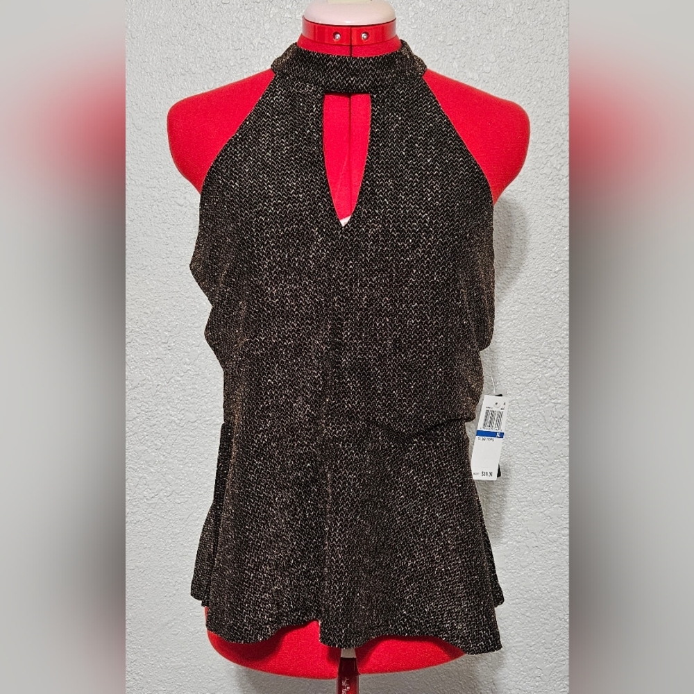 Metallic Thread Halter Top